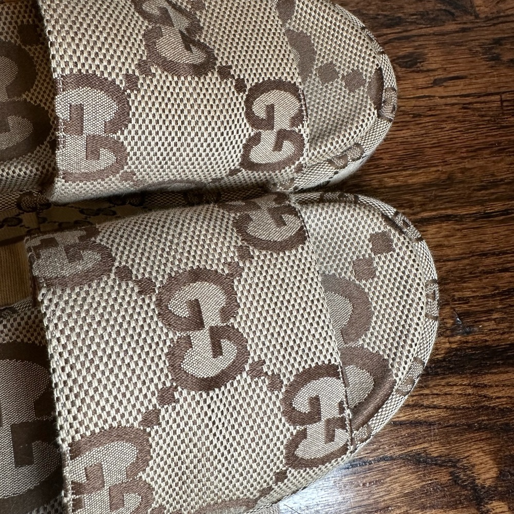 Gucci Monogram Slide Sandals - image 7